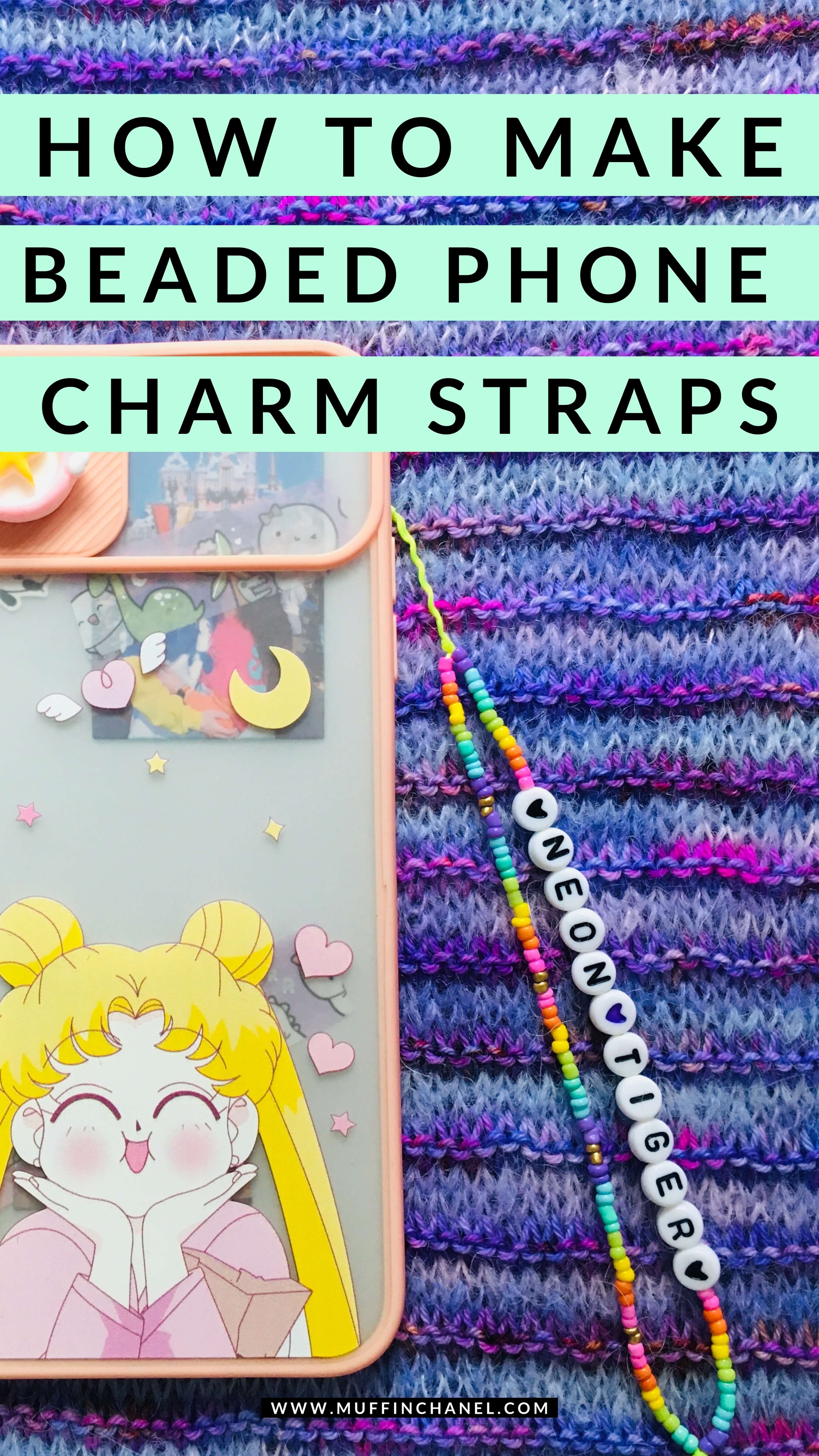 How To Make Beaded Phone Charm Straps MuffinChanel